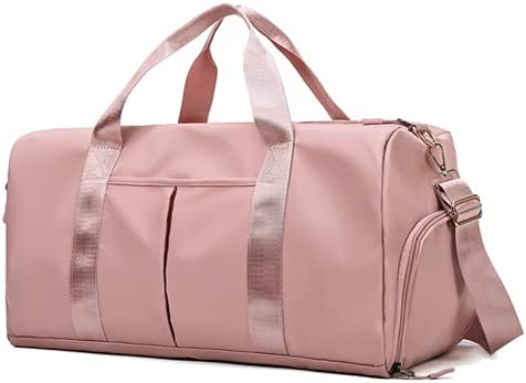 PHABULS Waterproof Duffel Weekender Bag Pink For Women and Men Swim Sports Travel Gym Bag,19.68inch