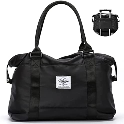 Travel Gym Bag for Women, LANBX Tote Bag Carry on Luggage Sport Duffle Weekender Overnight Bags with Wet Pocket